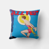Jazz Fest Dance Throw Pillow (Back)