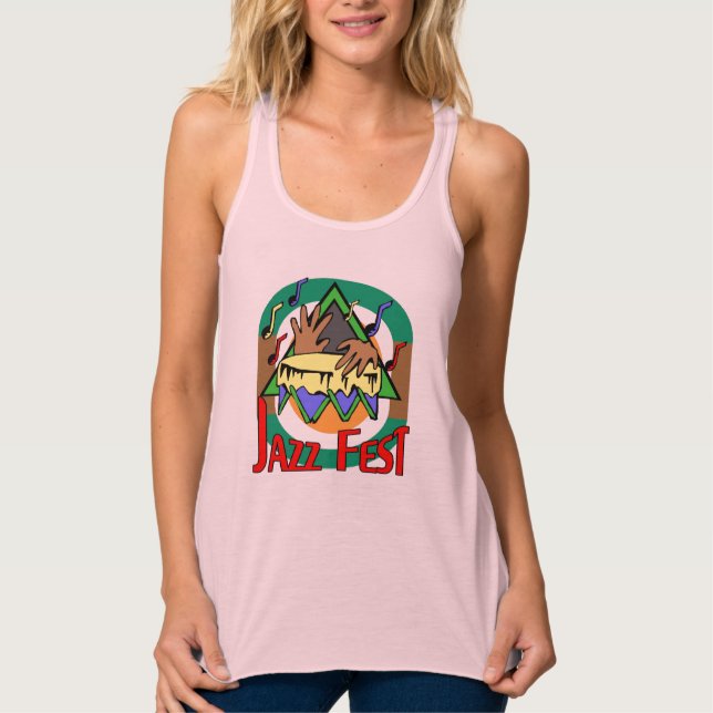 Jazz Fest Drum Tank Top (Front)