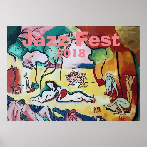 Jazz Fest Du Jardin 2018 edit text Poster