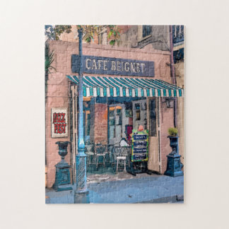 Jazz Fest French Quarter Coffee Shop Jigsaw Puzzle