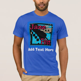 Jazz Fest Guitar in Blue T-Shirt