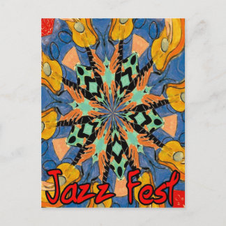 Jazz Fest Guitars 2 Postcard