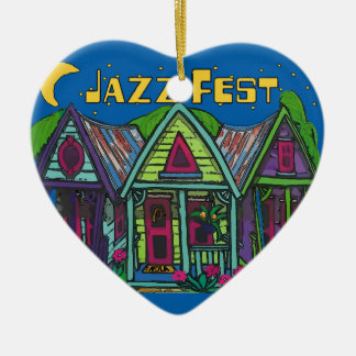 Jazz fest House Ceramic Ornament
