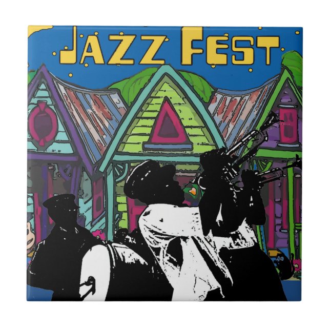 Jazz Fest Houses, Brass Band Tile (Front)