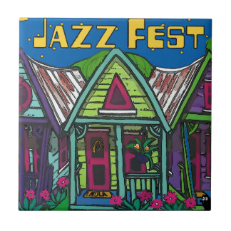 Jazz fest Houses Ceramic Tile