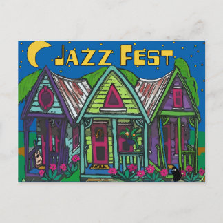 Jazz Fest Houses Postcard