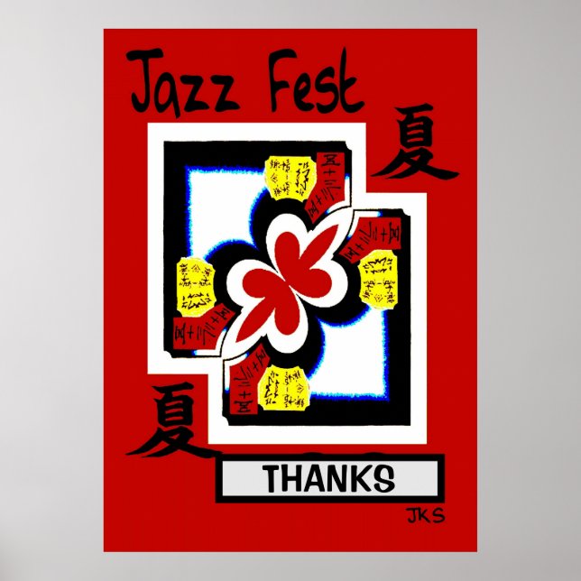 Jazz Fest Kanji Design Poster (Front)