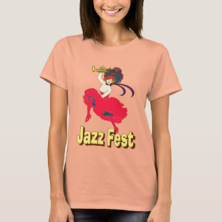 Jazz Fest Lady With Horn T-Shirt