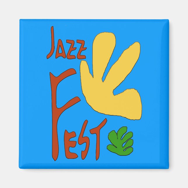 Jazz Fest Leaves 1 Magnet (Front)