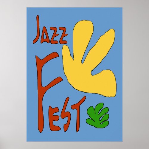 Jazz Fest Leaves Poster