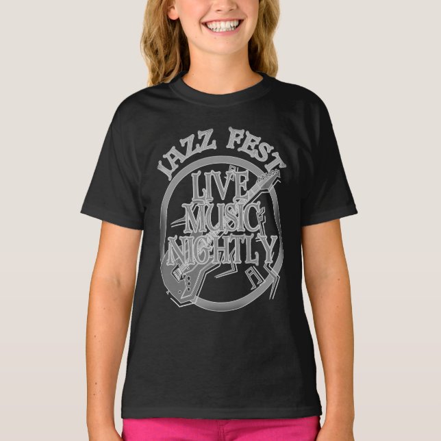 Jazz fest Live Music Grey T-Shirt (Front)