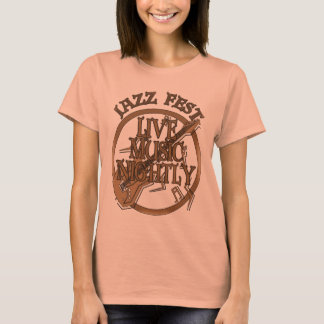 Jazz fest Live Music Sepia T-Shirt