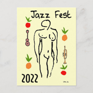 Jazz Fest Matisse Style Postcard