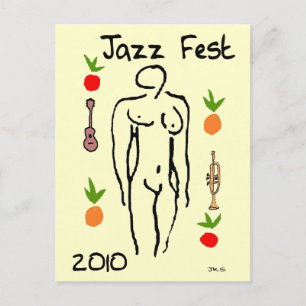 Jazz Fest Matisse Style Postcard