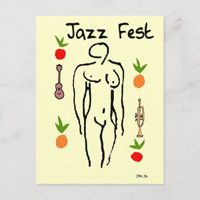 Jazz Fest Matisse Style Postcard (Front)