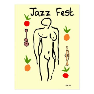Jazz Fest Matisse Style Postcard