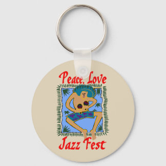 Jazz fest, Peace Love, Rasta Man Keychain