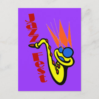 Jazz Fest Sax Postcard