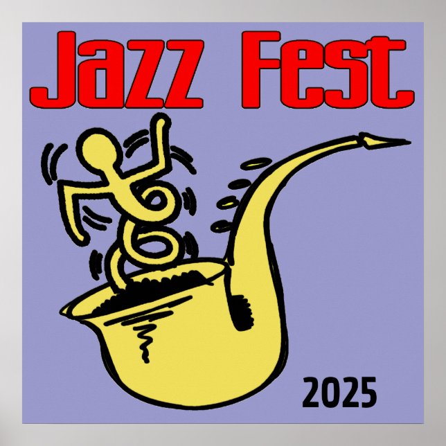 Jazz Fest Sax Poster (Front)