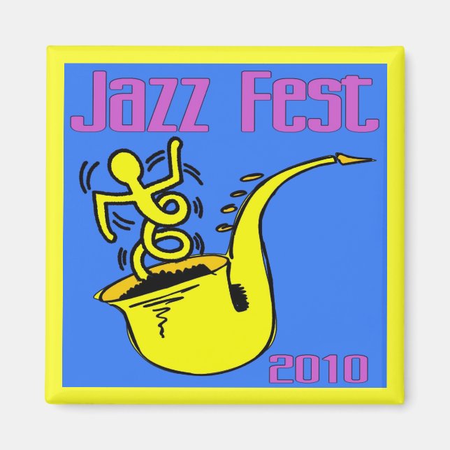 Jazz Fest Sax Poster Magnet (Front)
