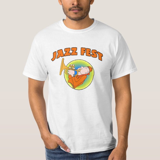 Jazz Fest Sax Poster T-Shirt (Front)