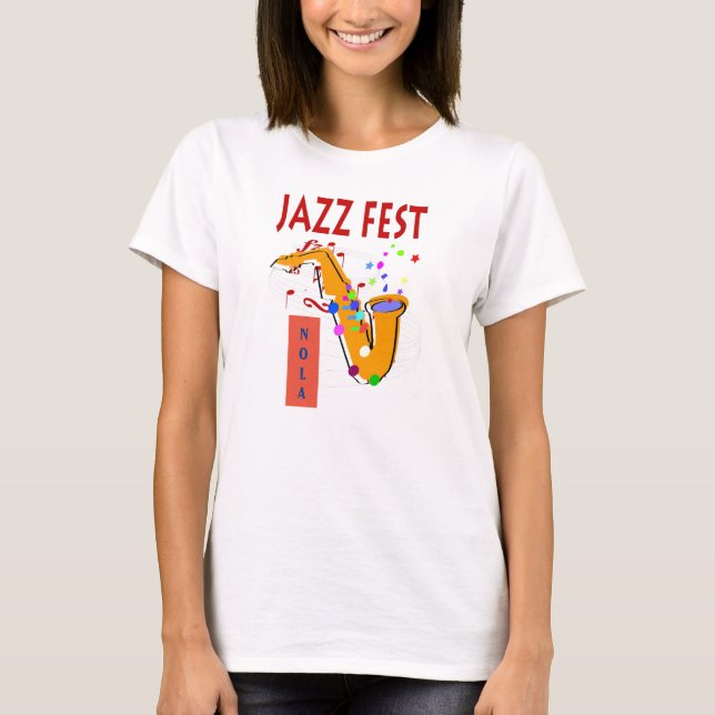 Jazz Fest  SAX T-Shirt (Front)