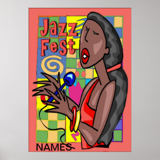 Jazz Fest Singer 2018 edit text Poster