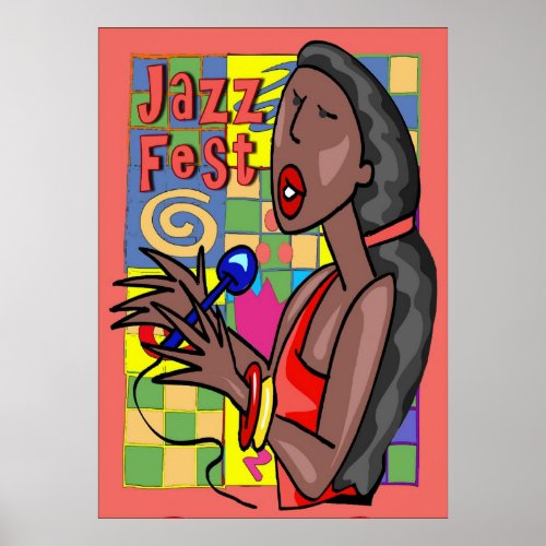 Jazz Fest Singer Poster