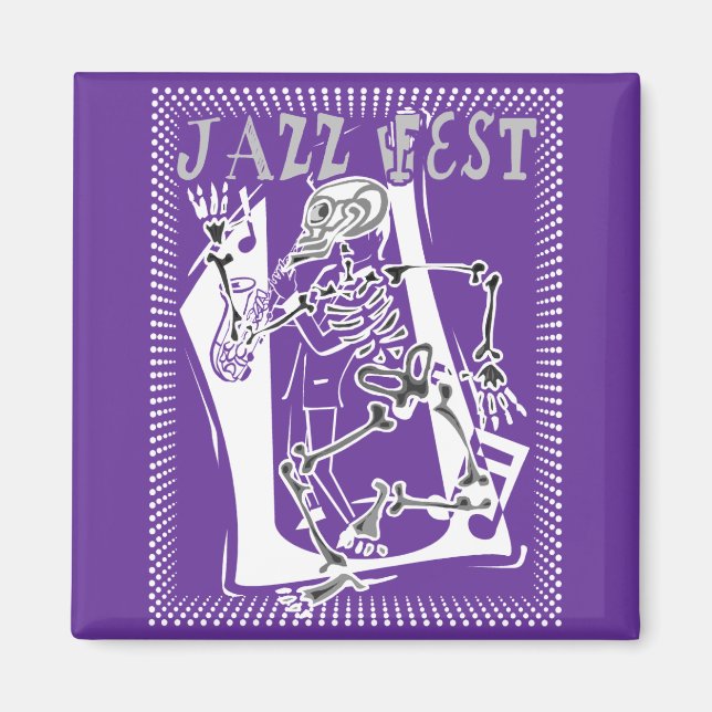 Jazz Fest Skeleton 2011 Magnet (Front)