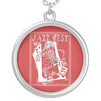 Jazz Fest Skeleton 2011 Silver Plated Necklace