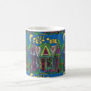 Jazz Fest Time Houses Coffee Mug