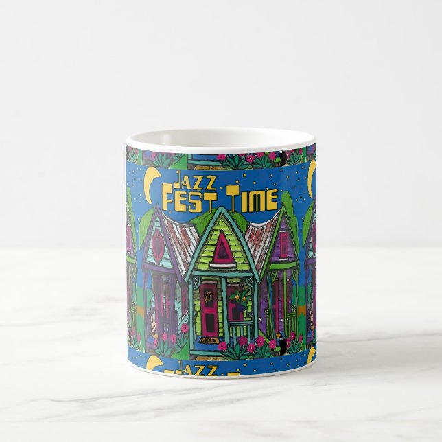 Jazz Fest Time Houses Coffee Mug (Center)