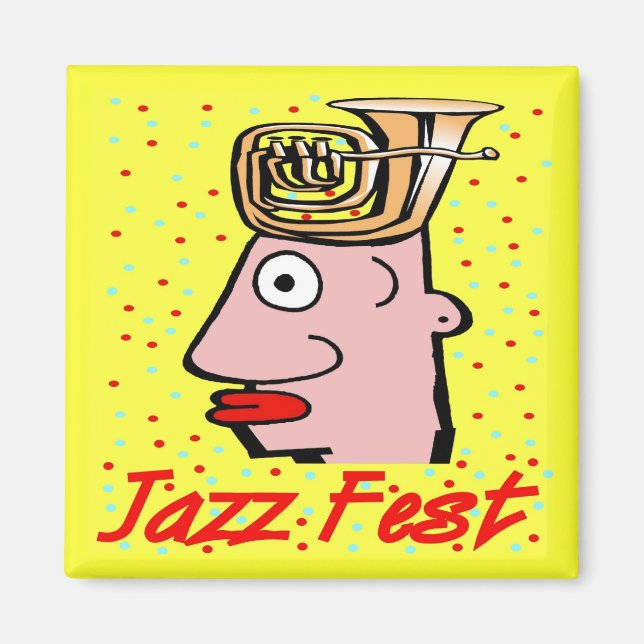 Jazz Fest Tuba Head Magnet (Front)