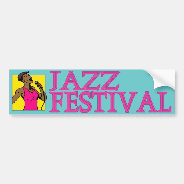 Jazz Festival Singer Bumper Sticker (Front)