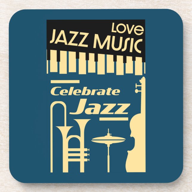  Jazz Festivals And Concerts   Beverage Coaster (Front)