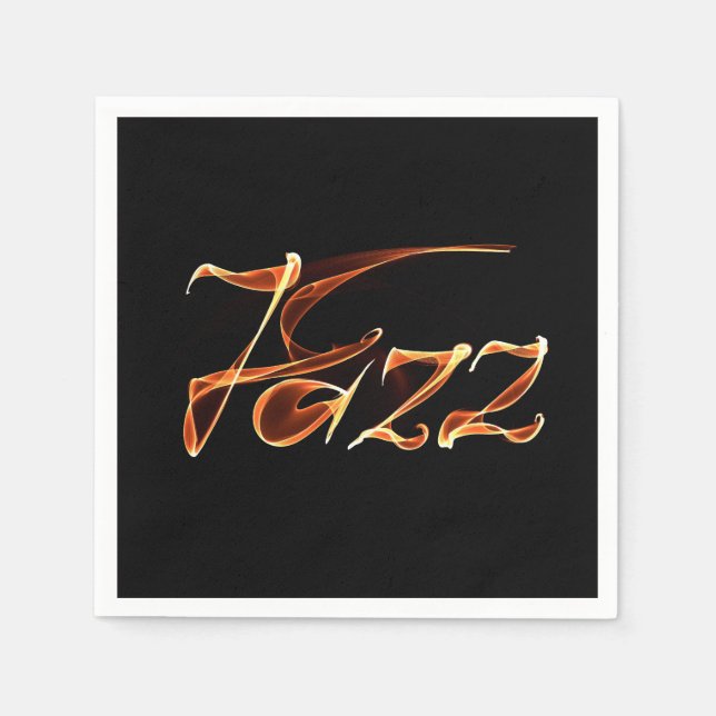 Jazz fire sign paper napkins (Front)