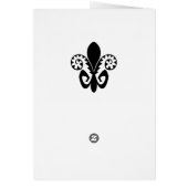 Jazz Fleur de lis (black) Cards (Back)