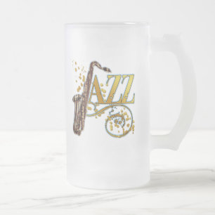 JAZZ FROSTED GLASS BEER MUG