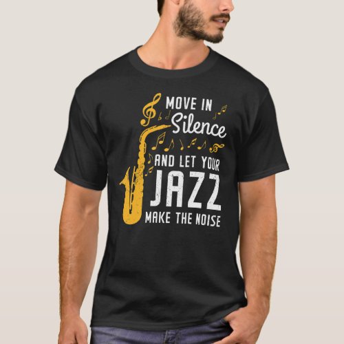 Jazz Gifts For Women Youth And Men Saxophone T_Shirt