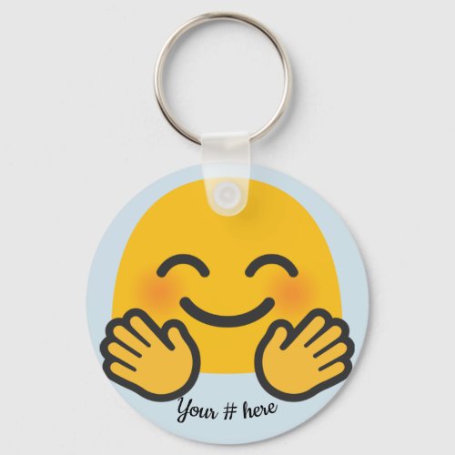 Jazz Hands Keychain Personalize YOUR TEXT ID Tag