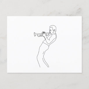 Jazz holiday postcard