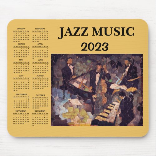 Jazz Impressions Music Quartet 2023 Calendar  Mouse Pad