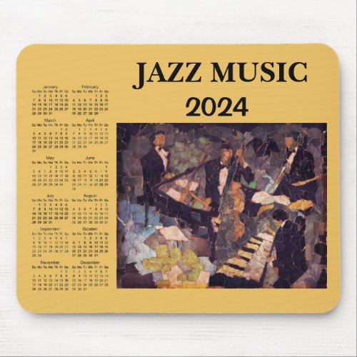 Jazz Impressions Music Quartet 2024 Calendar  Mouse Pad