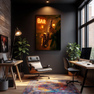 Jazz in Bar Lights Poster