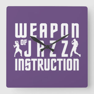 Jazz Instruction custom color wall clock