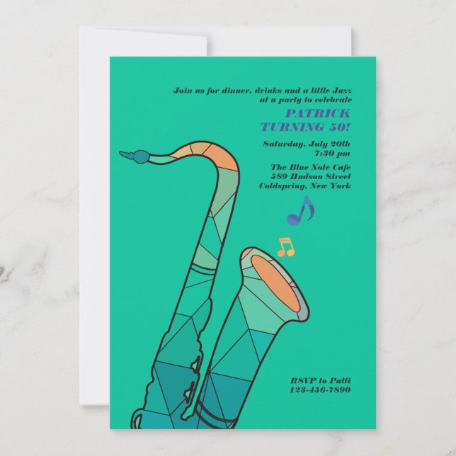 Jazz It Up Invitation (Front)