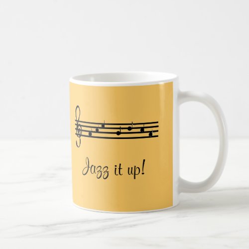 Jazz it Up Musical Design Coffee Mug