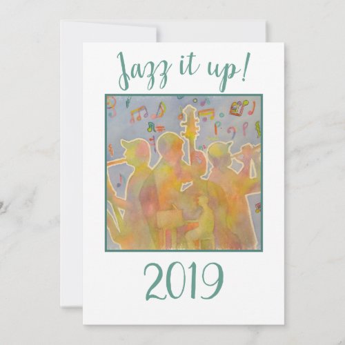 Jazz it Up New Year Holiday Card