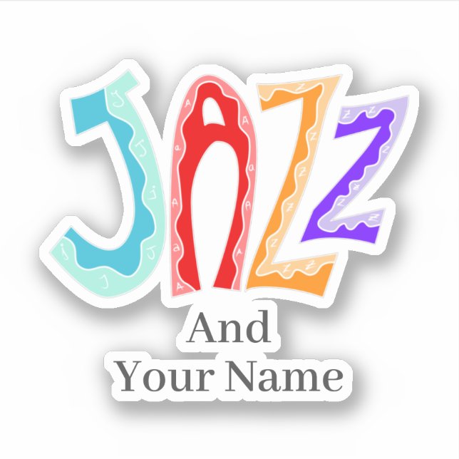 Jazz Lettering Sticker (Front)