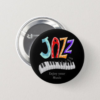 Jazz Lettering Two-Tone Button